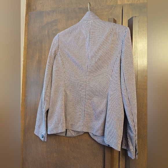 Rag & Bone Slade Pink Ponte Houndstooth Plaid Blazer - Picture 8 of 15